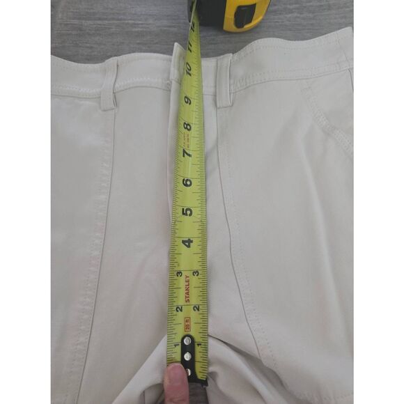 Women's Banana Republic High Waisted Stretchy Dressy Cargo Pants Color Bone Ivor - Picture 5 of 13